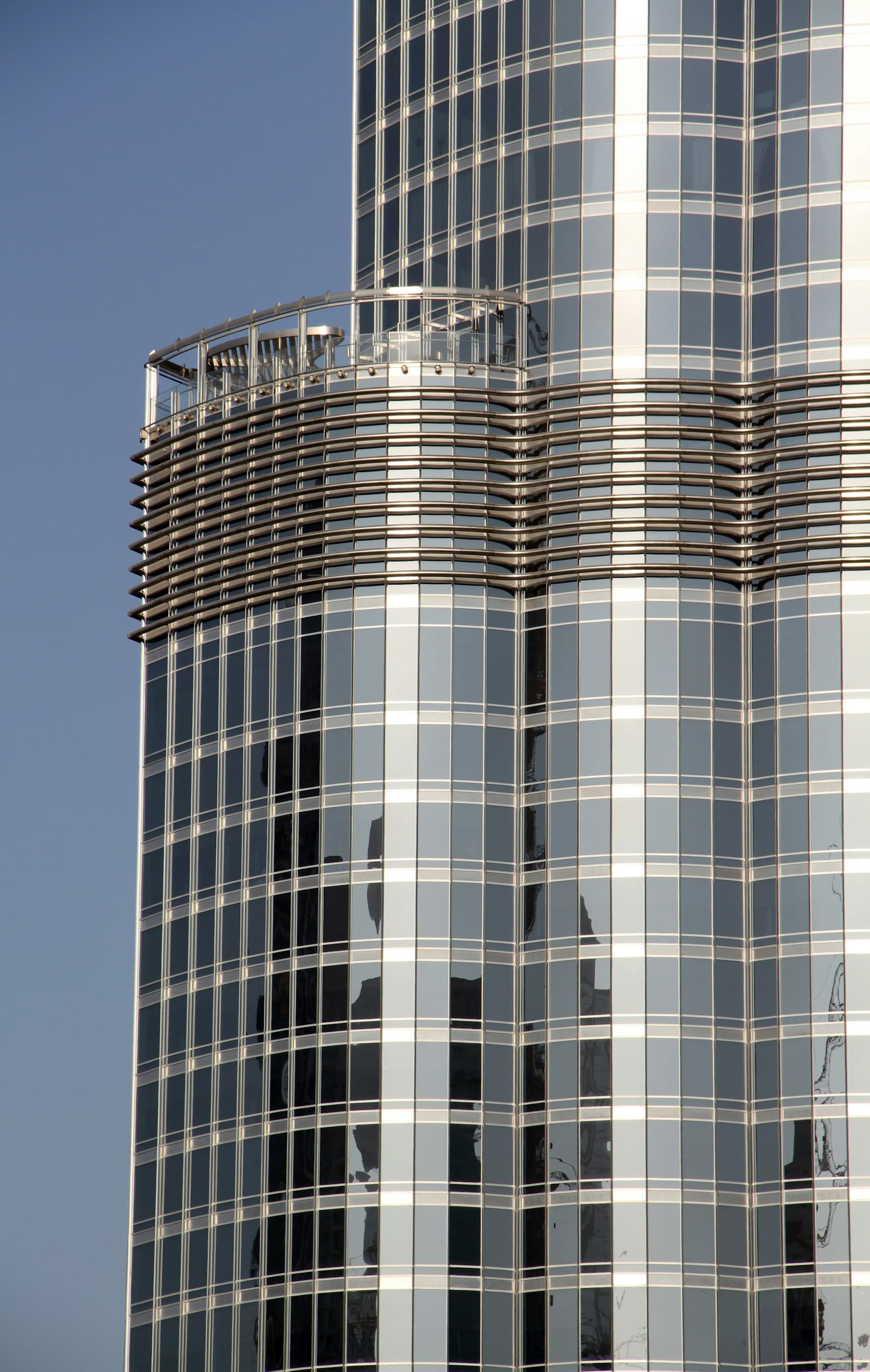 Detail of a modern Dubai financial tower